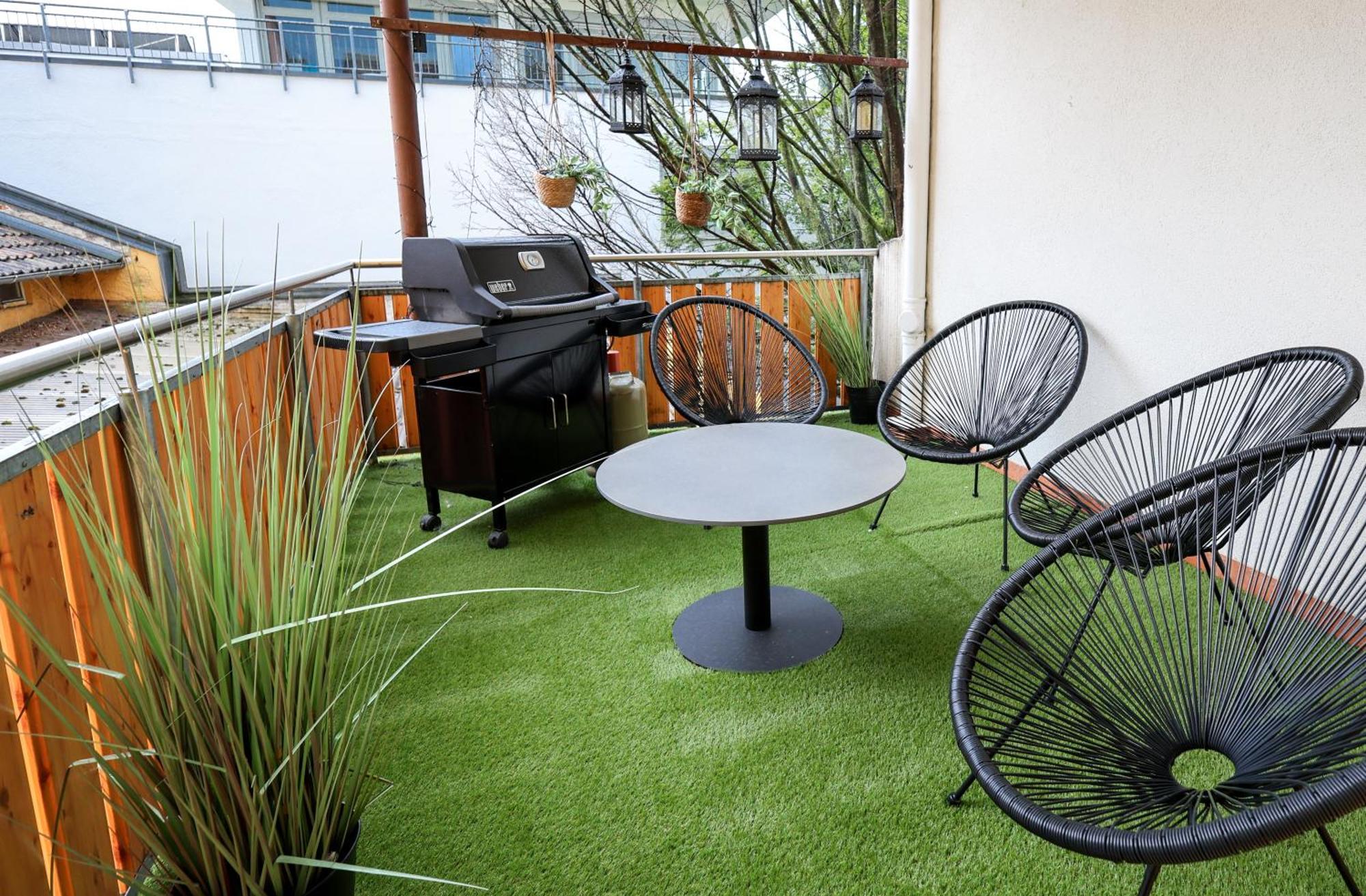 3 Zimmer Naehe Von Europapark Garage Balkon Grill Offenburg Bagian luar foto